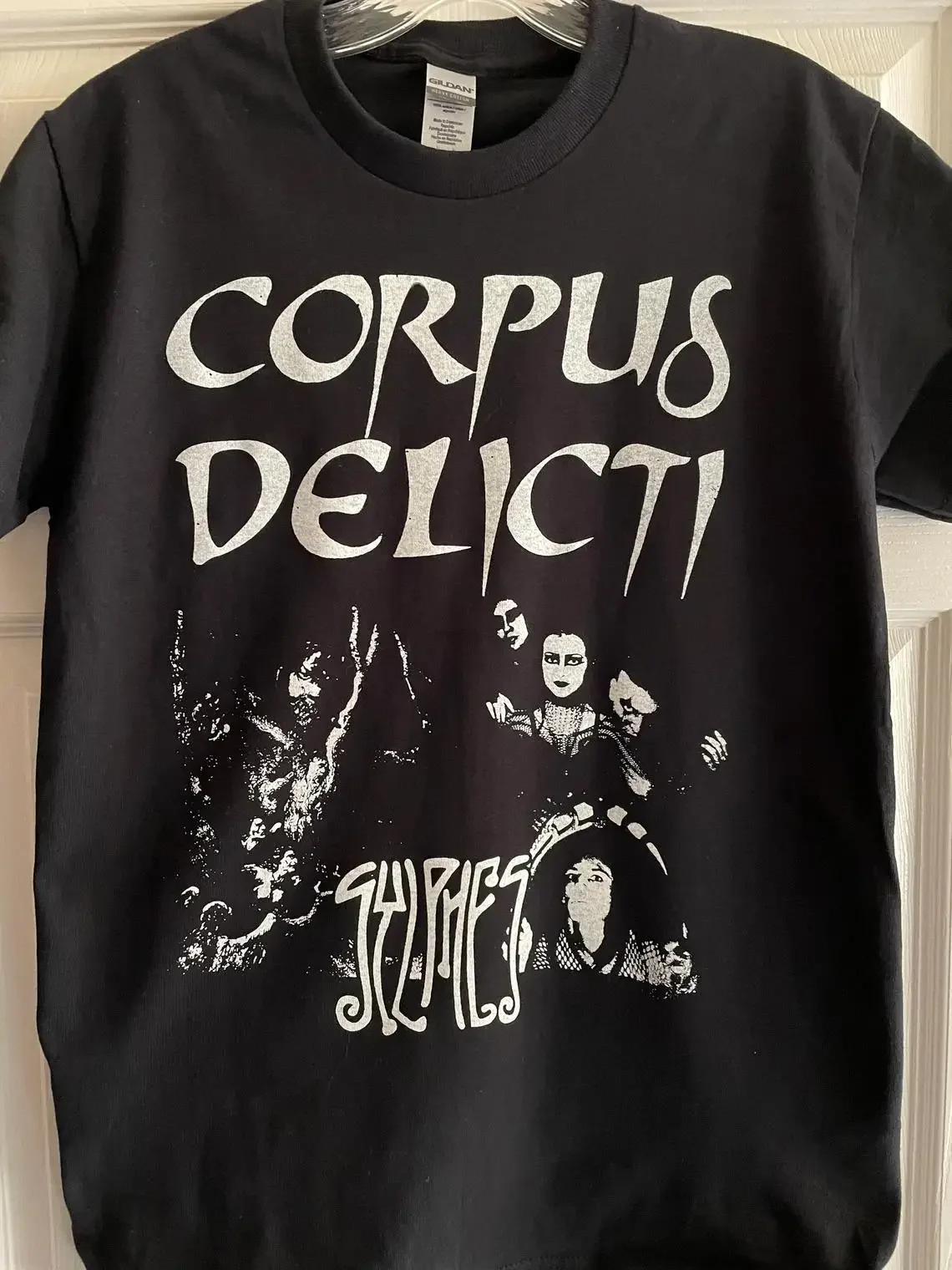 T-Shirt Corpus Delicti Noir avec Modules Sexuels, Post-Punk, Gothique, Famille, Extraterrestre, Fiend, Chrétien, Mort Facilement, Kevin