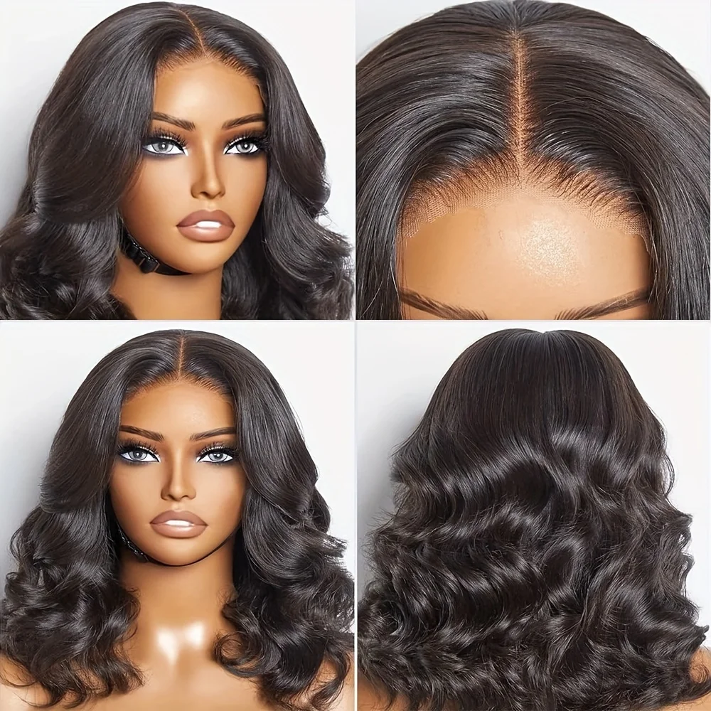 Ladies' Short Wave Lace Front Wig 13 * 4 inches Curly Wave Pre Trimming Hairline Non Glued Lace Suitable for Daily Parties