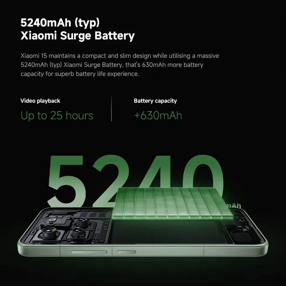 Xiaomi 15 5G 글로벌 버전 Snapdragon 8 엘리트 스마트폰 6.36" 120Hz AMOLED 5240mAh 90W HyperCharge 50MP Leica 카메라 NFC