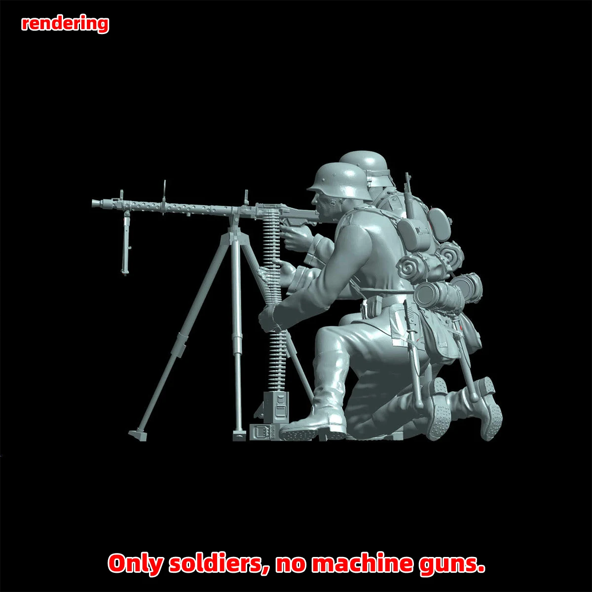 1/35 1/48 1/72 Maßstab Modellbausatz 3D Harz Miniatur-Soldatenfiguren Deutscher Maschinengewehrschütze Unbemalt Unmontiert Diorama – Detail 4