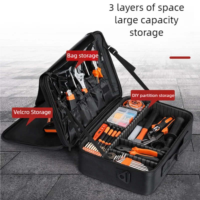 Tool bag portable multi-functional Oxford cloth canvas large thickened wear-resistant portable electrician repair tool bag