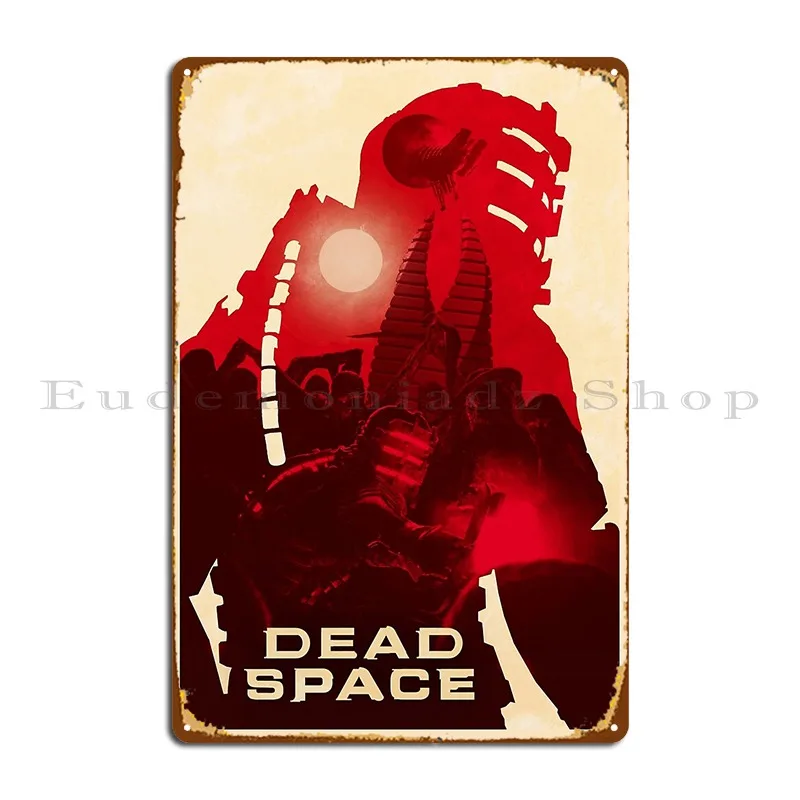 Issac Clark Dead Space Silhouette Metal Sign Design Classic Bar Decoration Print Tin Sign Poster