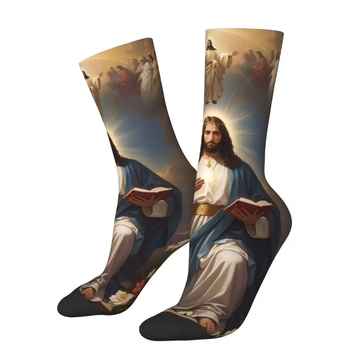 

Crazy Design Unisex Catholic Jesus Christ Design Socks Merch Warm Socks Cotton Birthday Present