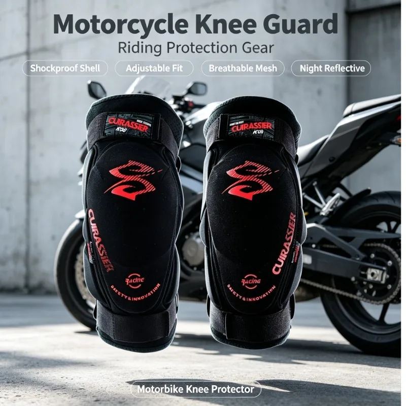 Outdoor Adult Motorcycle Knee Pads High Tear Resistance Motocross Knee Protector Guard  Sport Knee Brace  Protective Gear