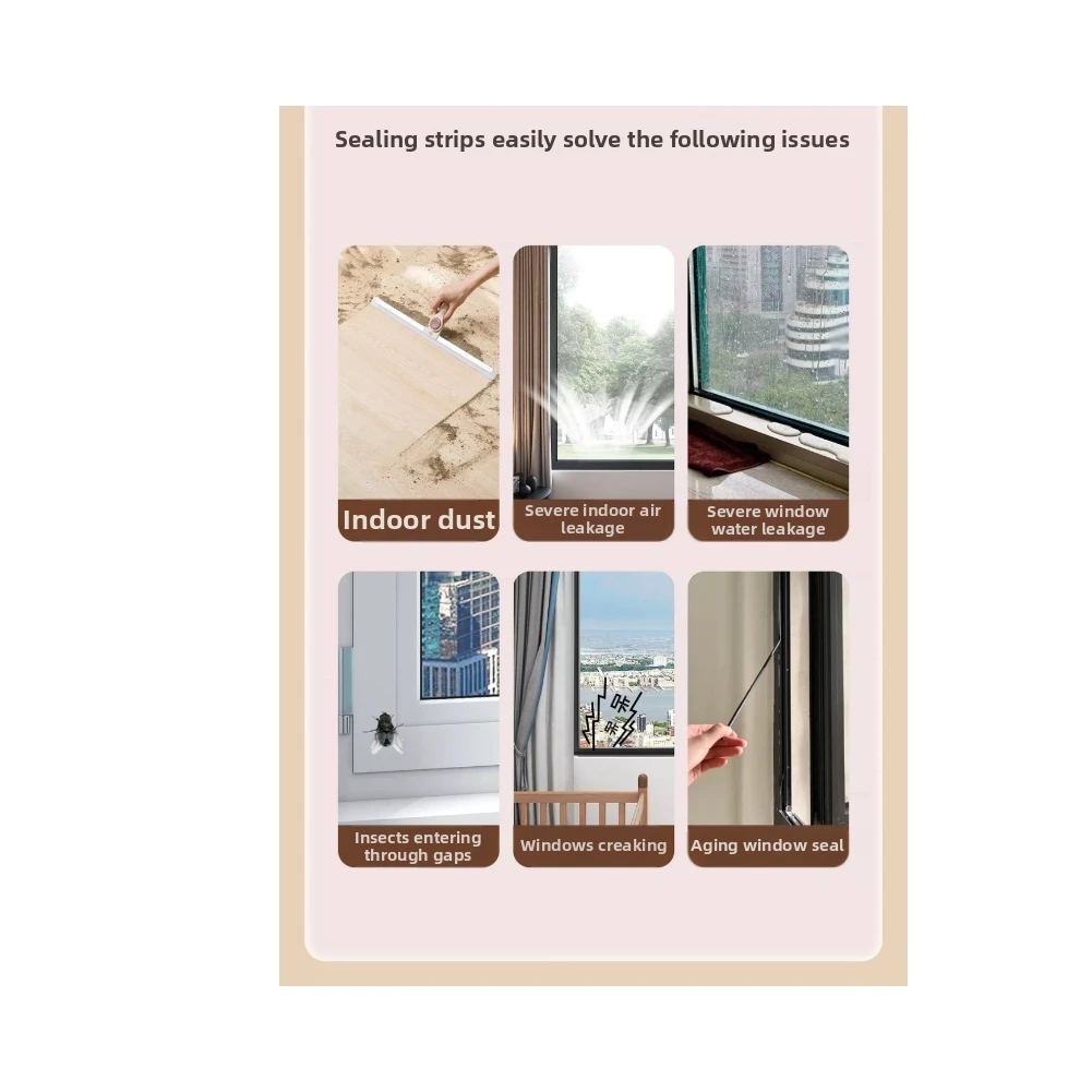 Grey Trim Seal Strip for Doors and with Dense Bristles Soundproof Windproof Dustproof 9 23mm 10m PP and Flock Material