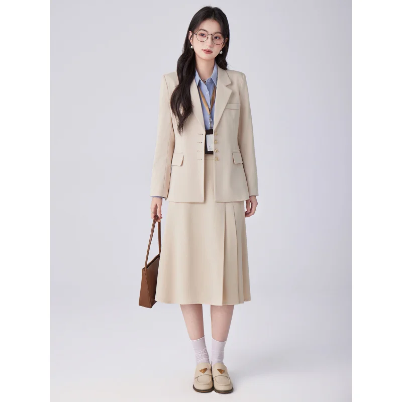 Women's suit skirt2026Early spring new style elegant college student interview formal jacket and professional skirt suit