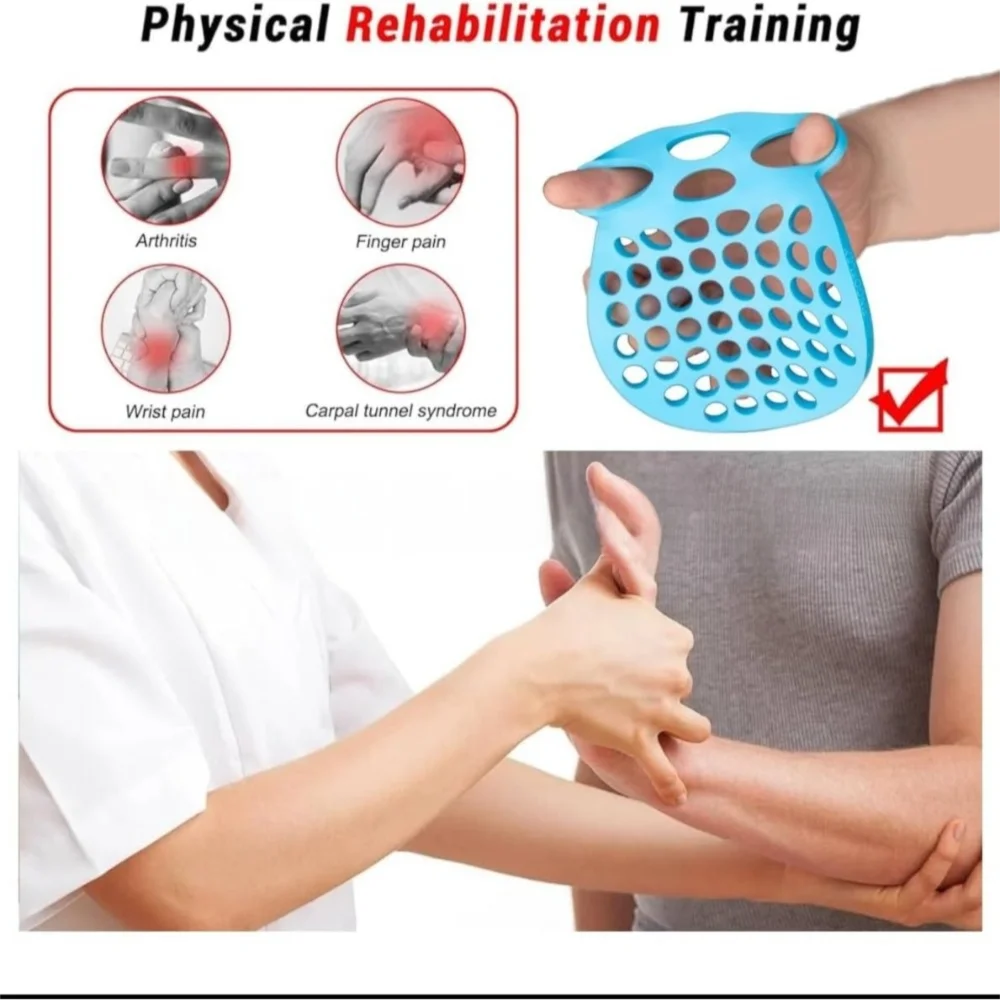 Silicone Finger Exerciser Anti-slip Physical Finger Strength Trainer Elastic Hand Grip Exerciser for Arthritis&Carpal Tunnel