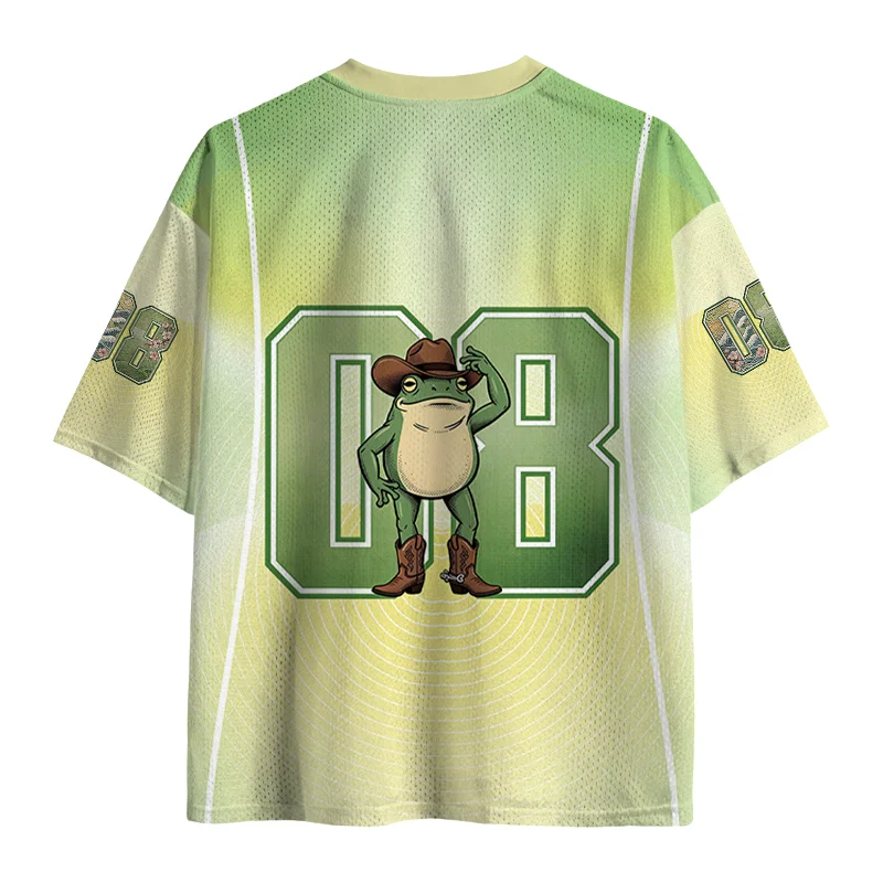 New Running Sports T-shirt,Fast Drying Sports Short Sleeves,Upgraded Fabric, Mesh Knitted Fabric, Fun Frog Breathable Sportswear
