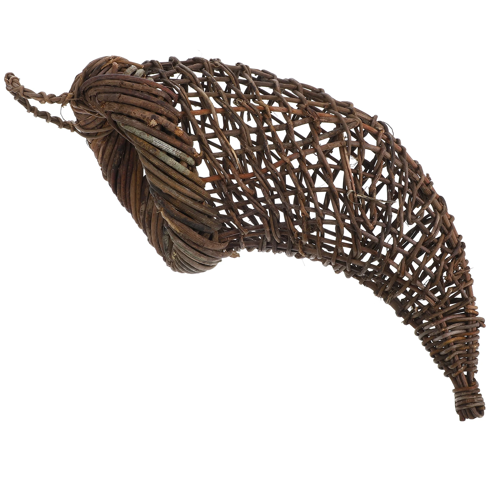 

Woven Hanging Cornucopia Basket Small Rustic Wall Mounted Basket Thanksgiving Christmas Home Decor Front Door Hanging Baskets