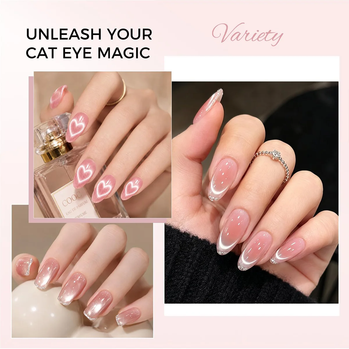 7-teiliges Katzenaugen-Nagelmagnet-Werkzeugset, magnetische Gel-Nagellack-Kunstwerkzeuge für French Tip, Herz-, Blumen- und Linien-Effekte – Detail 9