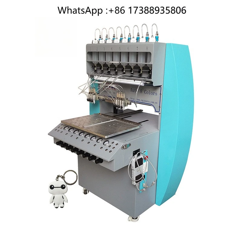 Automatic 8/12/16 Colors Rubber Pvc Led Keychain Dispensing/making Machine