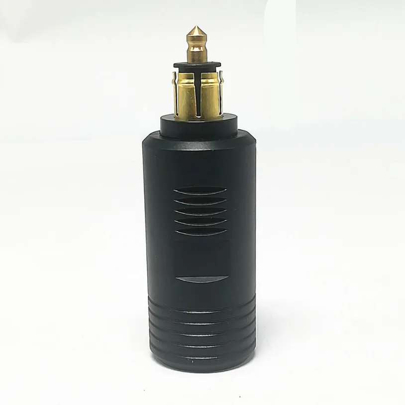 12/24V EU PLUG DIN Socket To Cigarett Lighter Converter Adapter For Motorcycle ABS And Copper Accessories