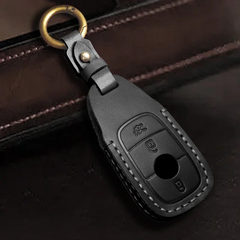 Чехол для ключей от автомобиля, сумка для ключей для Mercedes Benz A C E S Class W221 W177 W205 W213, автомобильный Стайлинг, держатель, брелок для ключей, аксессуары