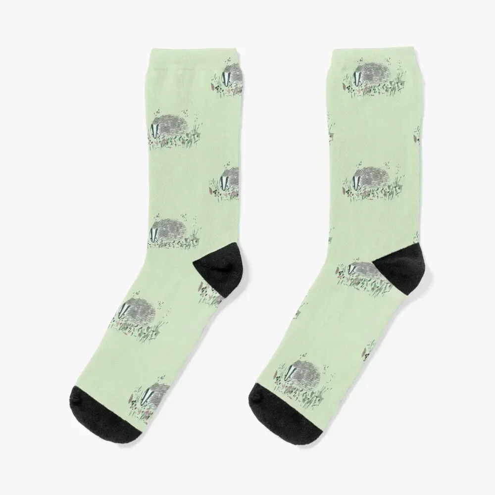 

Badger In Grass Socks summer designer Stockings man japanese fashion Mens Socks Women's