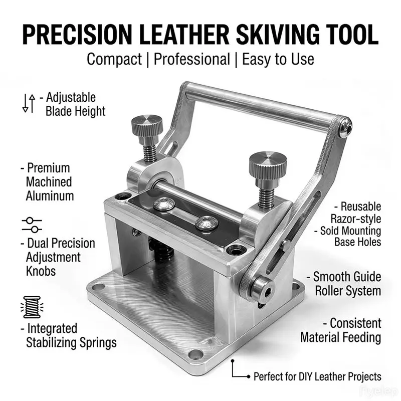 ABGG-Leather Strap Cutter Machine With Scale Ruler, 80Mm Adjustable Leather Cutting Tool, Strip Cutting Machine For Belts