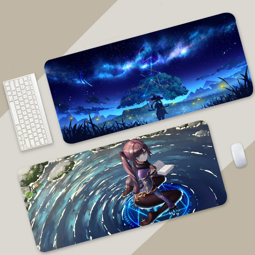 Mona Genshin Impact Mousepad Mousepad Large Gaming Mouse Pad LockEdge Thickened Computer Keyboard Table Desk Mat