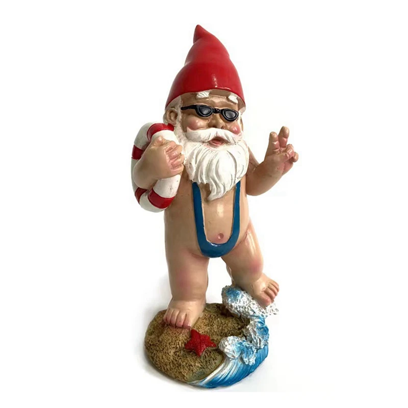 Garden Gnome Statue Lawn Decoration Outdoor Gnome Statue Fun Cute Garden Sculpture Dwarf Decoration