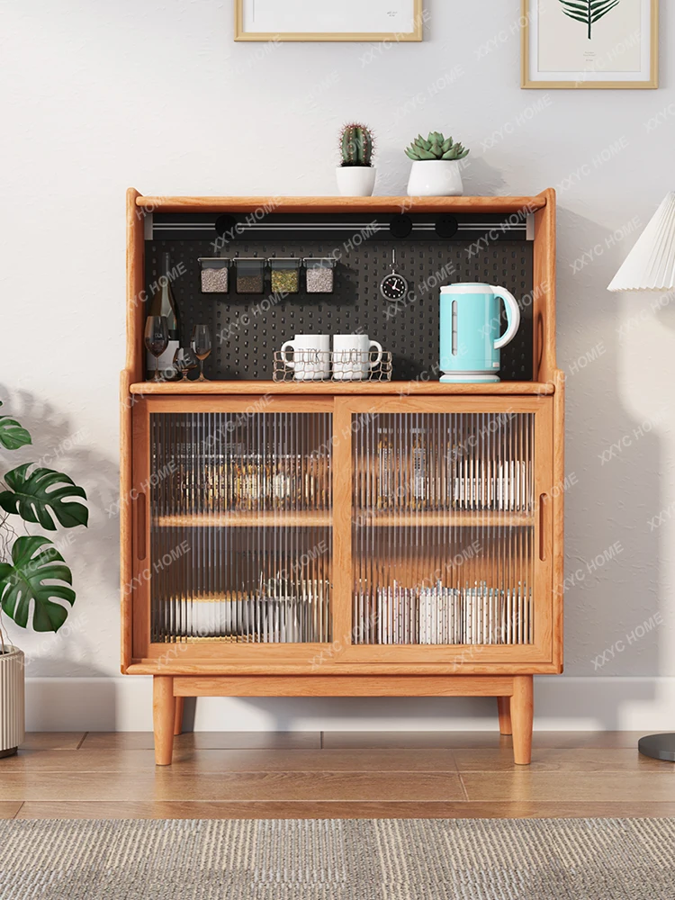 Wire-Wrap Board Storage Cabinet Modern Small Apartment Wall Wine Cabinet Storage Cabinet Kitchen Storage Cabinet