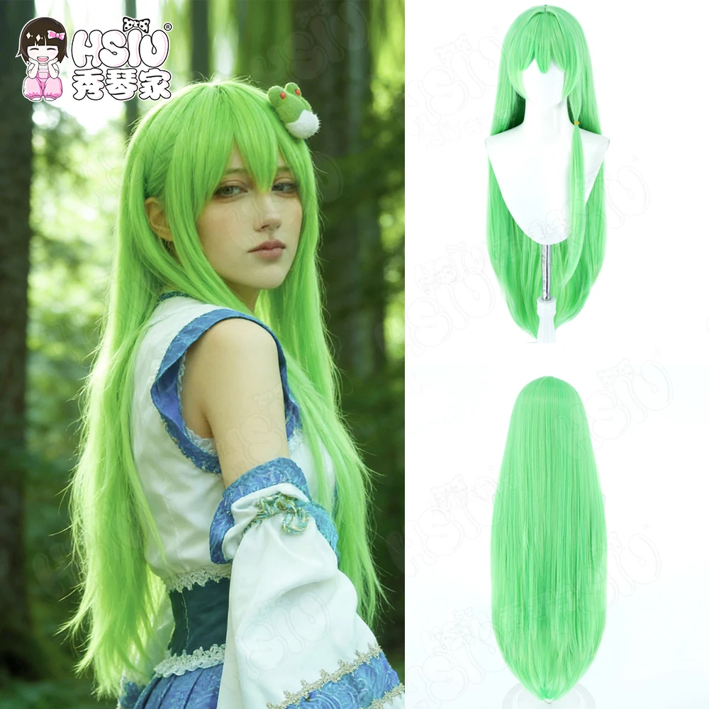 

Синтетический парик для косплея Kochiya Sanae, 95 см, светло-зеленый, длинный, для аниме Touhou Project, HSIU