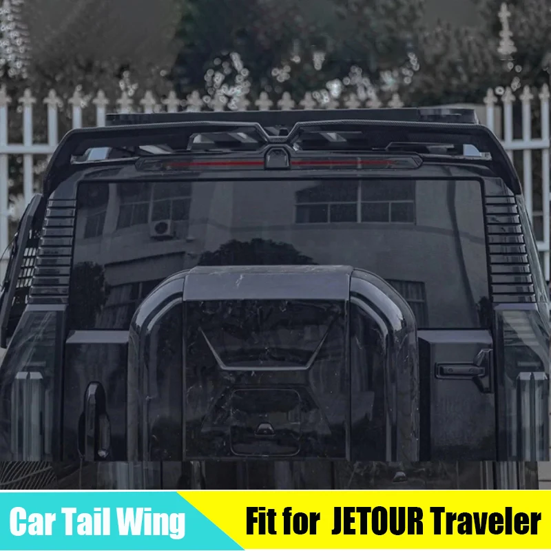 

Автомобильный спойлер на крышу, заднее крыло, подходит для JETOUR Traveler T2 2023 +, модифицированный спортивный спойлер, крыло автомобиля, внедорожная отделка, аксессуары