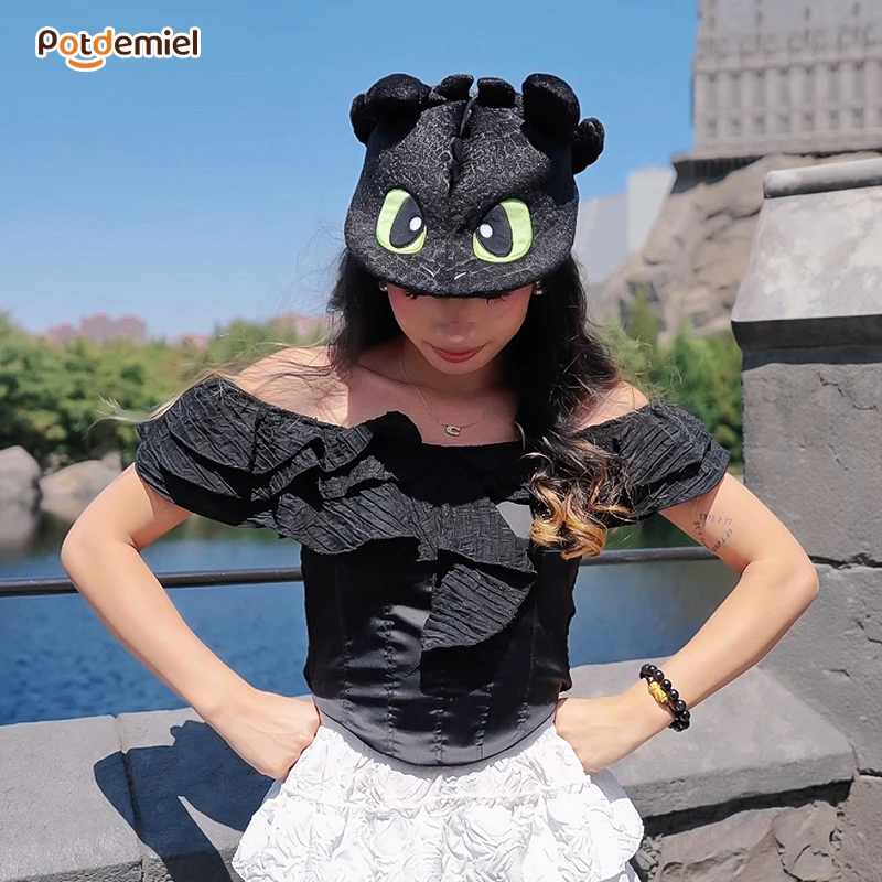 2025 جديد وأصلي كيفية تدريب التنين الخاص بك بلغت ذروتها قبعة Kawaii بلا أسنان الشكل قبعة قبعة تأثيري الدعامة اكسسوارات المحيطة