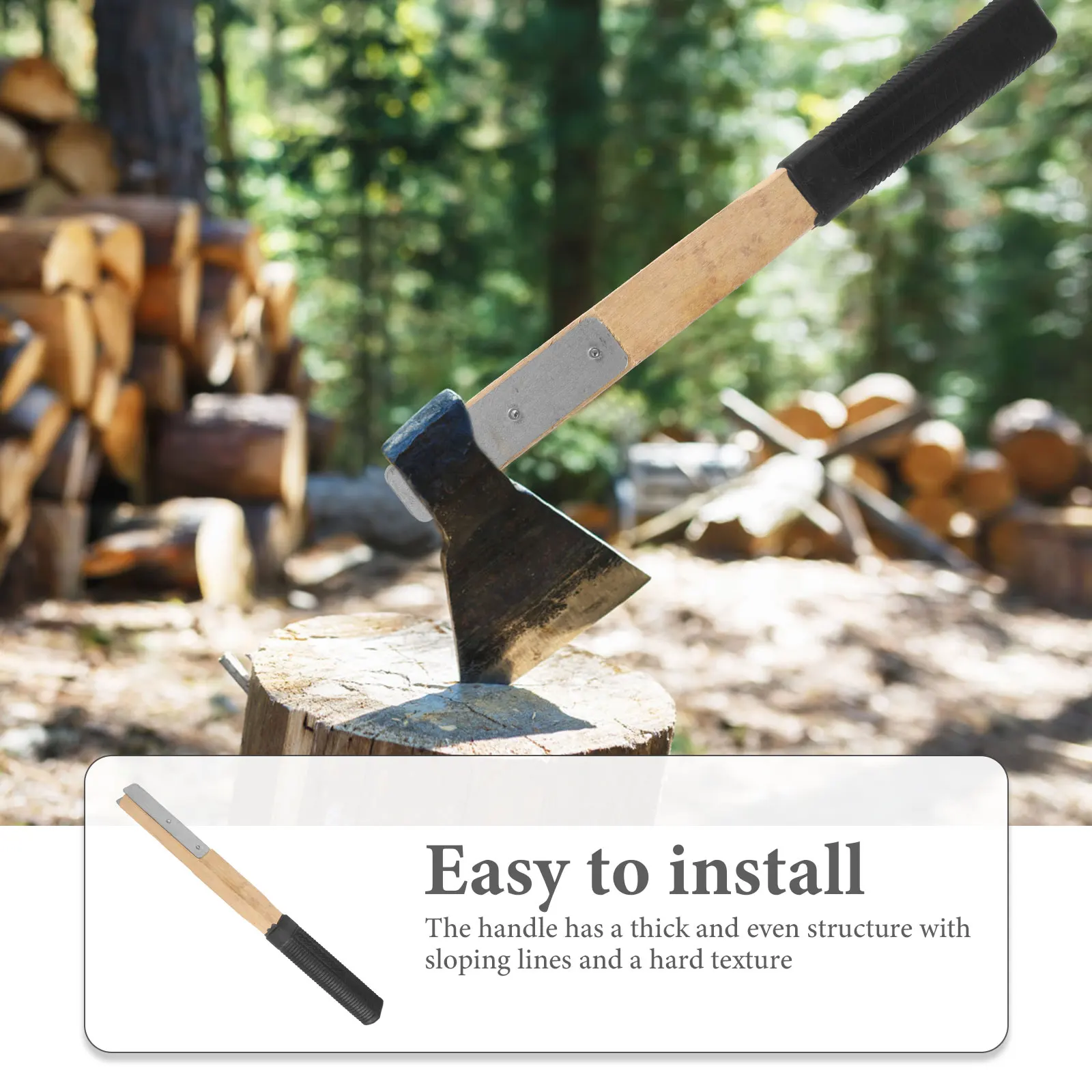 

Reinforced Axe Sturdy Hatchet Handle Grip Non-Slip Grip Axe Wood Handle For Hatchet Repair Tool Accessory