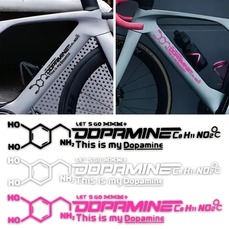 Dopamine Molecular Formula Car Sticker Creative Chemical Formula Decal Waterproof Vinyl for Electric Motorcycle Auto Decoration