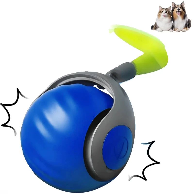 

Smart Interactive Speedy Tail 2.0 Cat Toy Automatic Moving Balls for Cats And Dogs Touch Motion Rolling Toy Ball for Pet