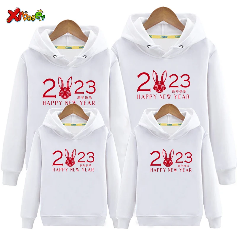 

Costume Matching Family New Year 2023 Hoodies Mommy Daddy Baby Family Christmas Hoodies for The Whole Family New Year Costume