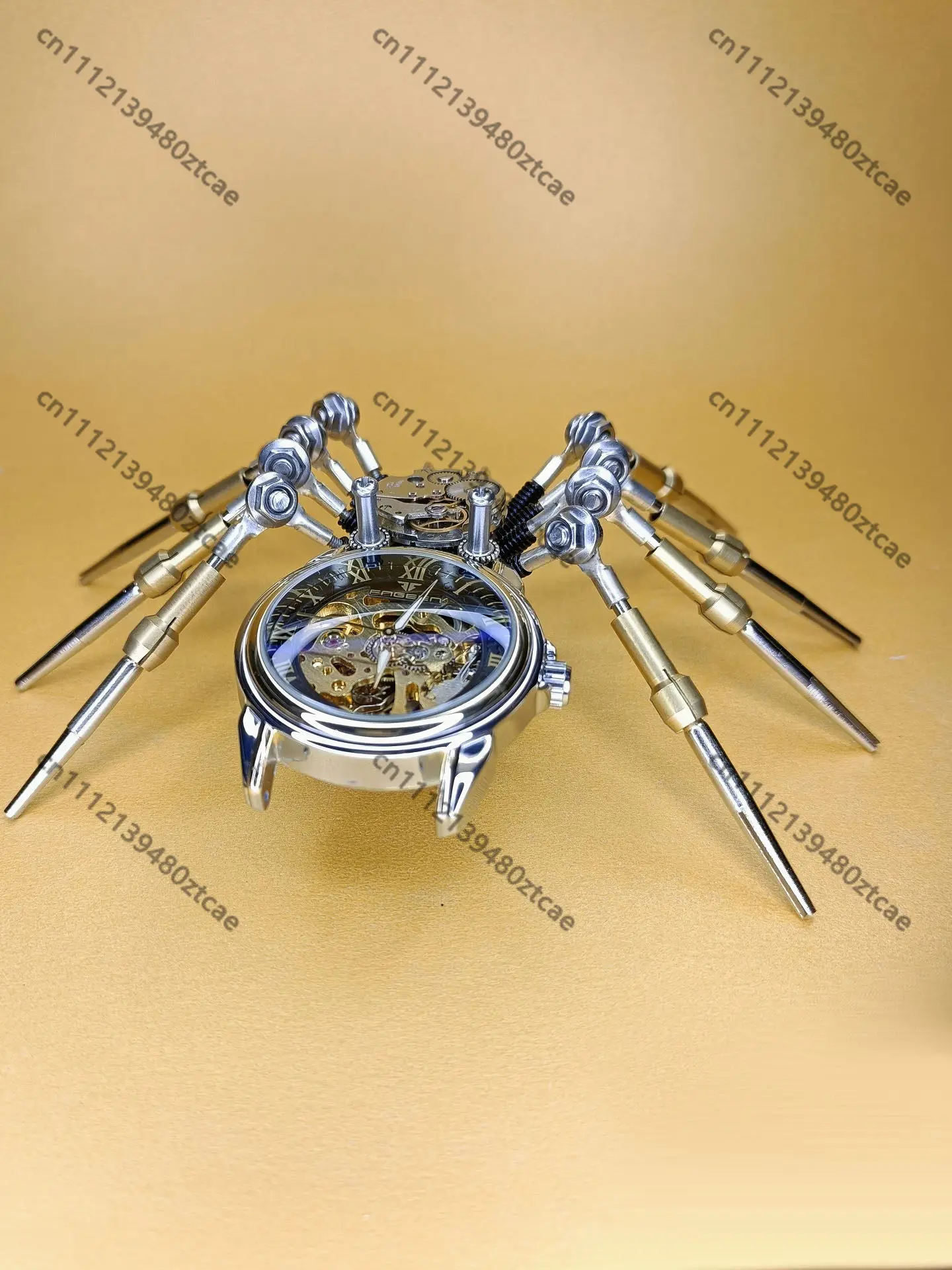 Hollow Mechanical Spider Model With Watch Structure Cool Metal Toy Exquisite Desktop Ornament Collectible Gift For Boys