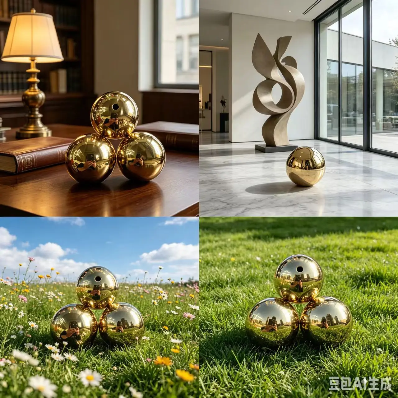 Hollow Brass Ball with M10 Thread 40-200mm Pure Copper Decorative Threaded Round Ball
