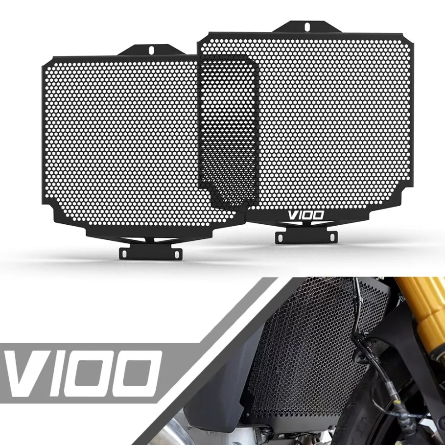 

For MOTO-GUZZI V 100 V100 Mandello/S 2023 2024 Motorcycle Radiator Grille Cover Guard Protection Protetor Stelvio 1000 2024-2026