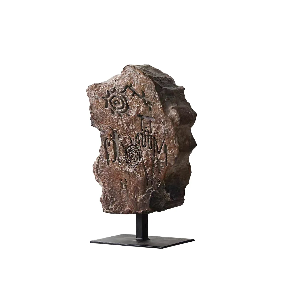 LMM ancient rock painting art ornaments, Chinese retro living room study desktop decorations