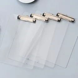 Creative A4/A5 Transparent Acrylic Writing Folder Board Paper Clip Holder Painting Pad Board Student office desk accessories