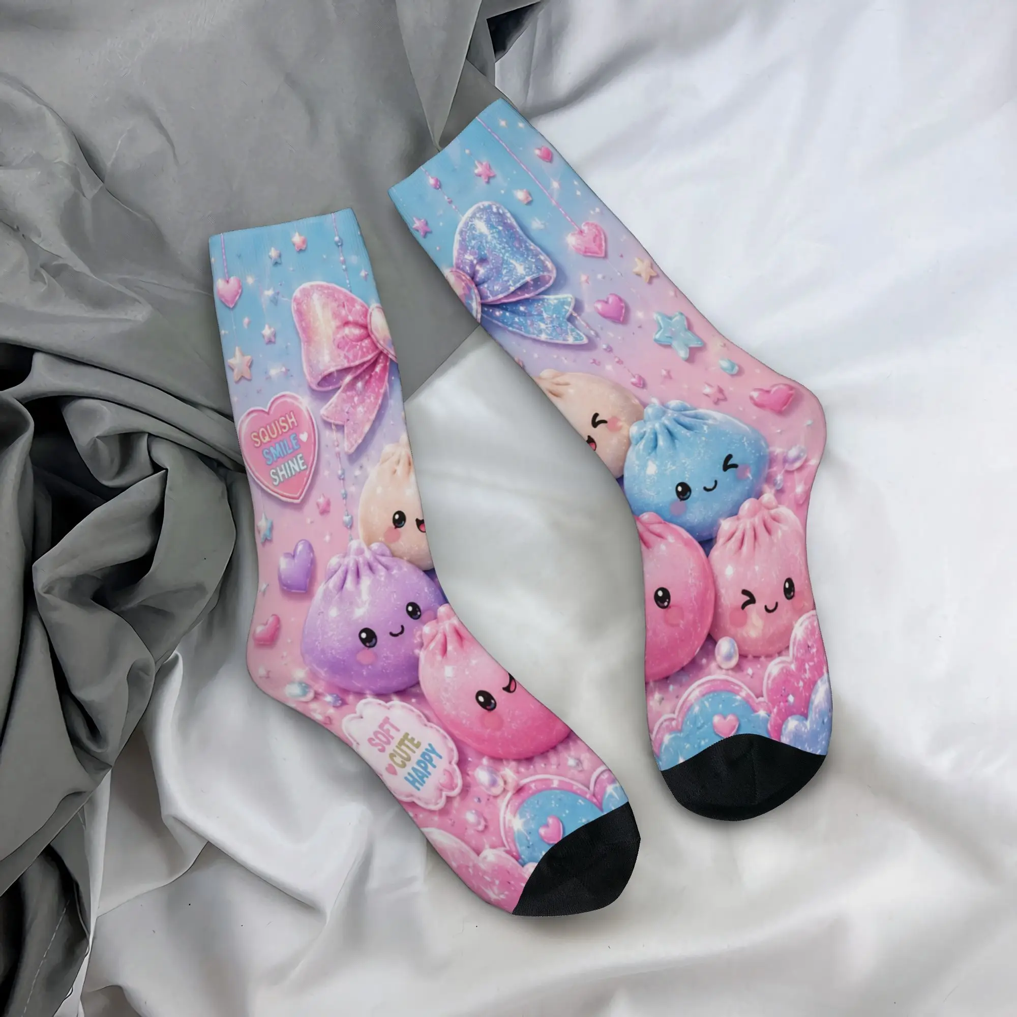 Cartoon Dumpling Merch Men Women Socks Flexible  Sport Crew Socks Super Soft Present