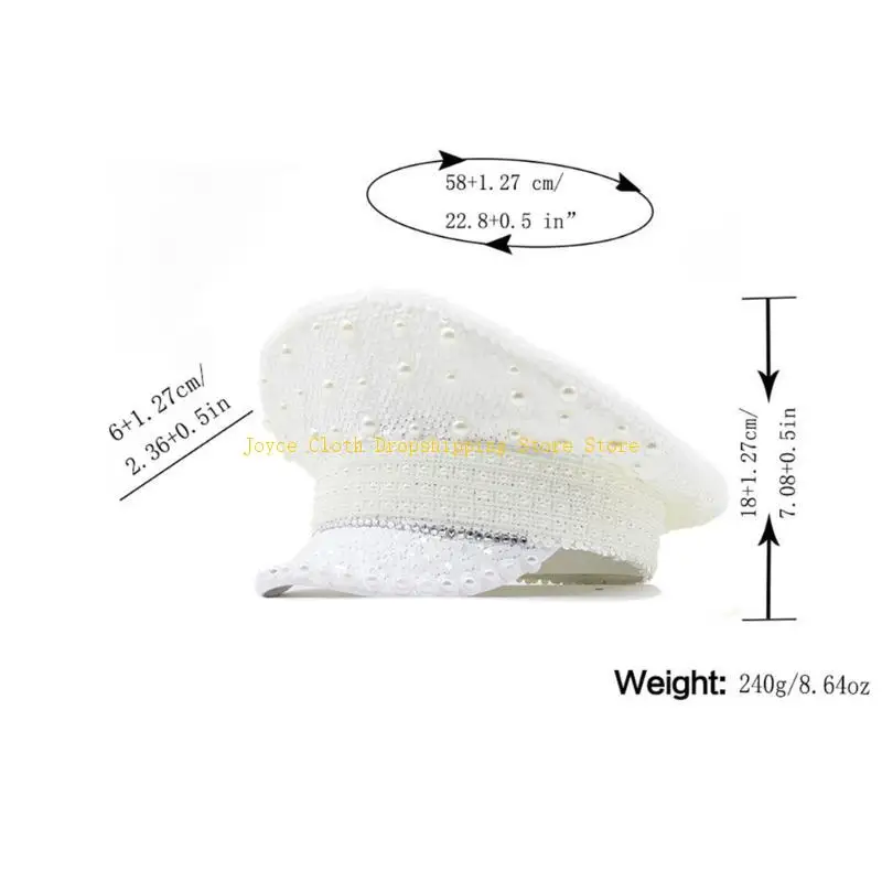 الترتر العروس قبعة قبعة عسكرية قبعة الزفاف هالوين حفلة الكابتن قبعة السفر التقاط صور الزفاف قبعة ضابط قبعة 10CD