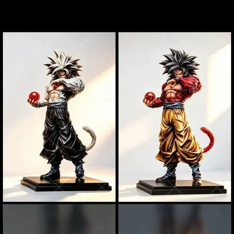 Dragon Ball Super Saiyan 4 Super Saiyan 5 Goku Kleine stehende Figur, Sammlerstück, PVC-Modell, Desktop-Ornament für Anime-Sammlung