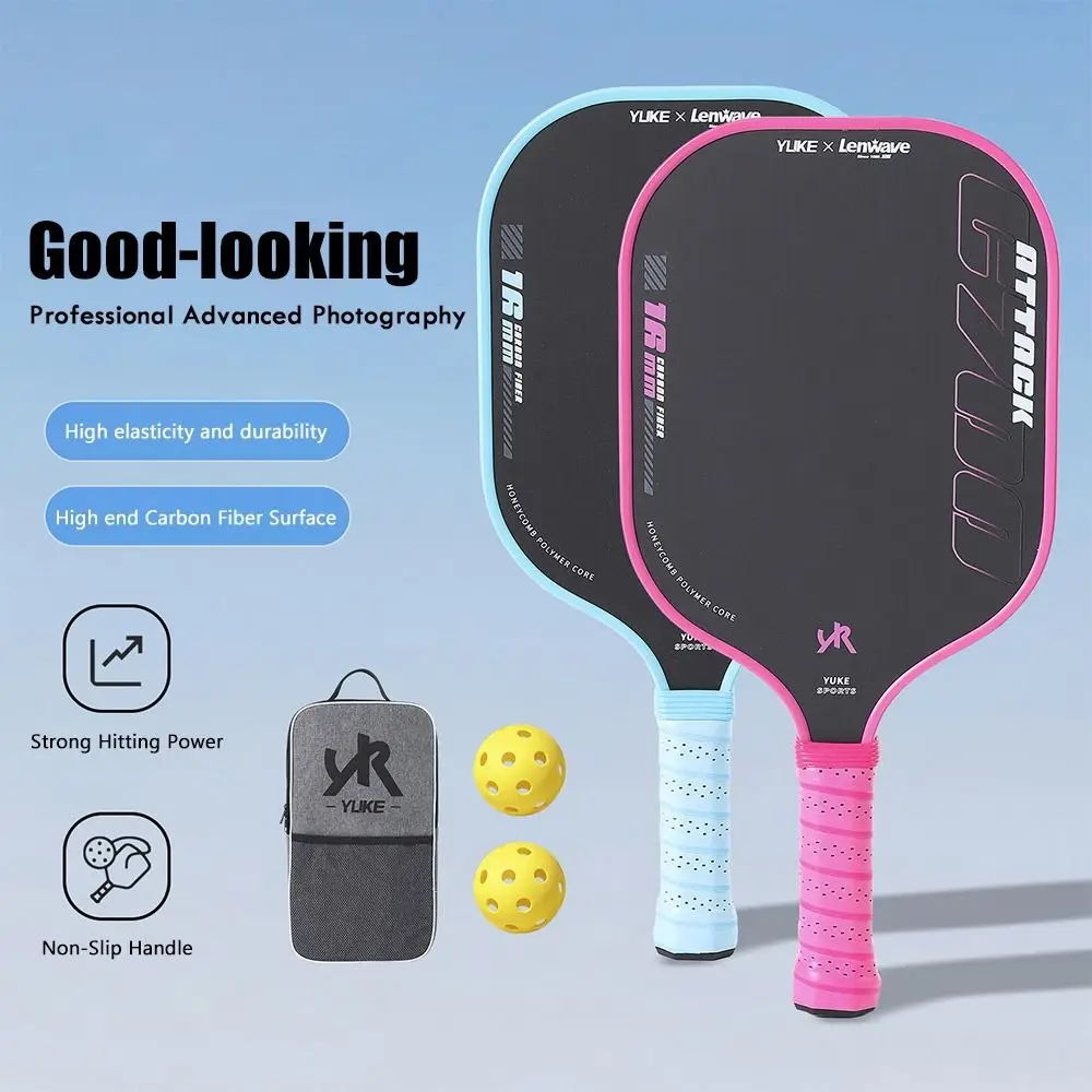 

16 мм Pickleball Paddles T700 Набор весла для Pickle Ball из углеродного волокна Профессиональные амортизирующие принадлежности для Pickleball