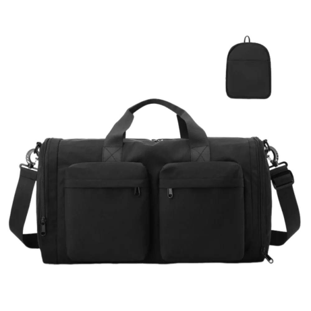 Folding Travel Duffel Bag Waterproof Large Capacity Sports Fitness Bag Multi Pockets Lightweight Gym Luggage Shoulder Bag