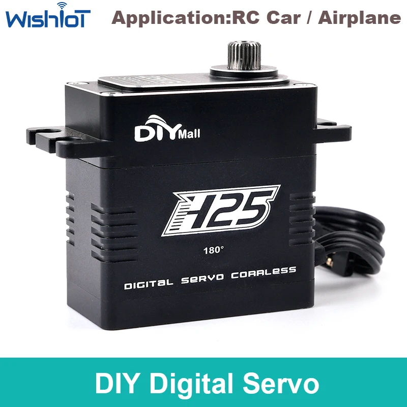 

H25 25KG Coreless Digital Servo Stainless Steel Gear High Torque Waterproof RC Servo Motor 180/270/360° for Robotic DIY RC Cars