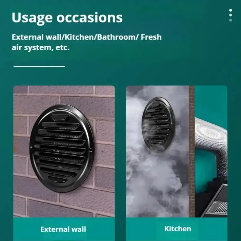 Grille de Ventilation ronde en acier inoxydable, 70-300mm, Protection contre les insectes, conduit mural extérieur de la maison, outils de Ventilation, hottes d'échappement