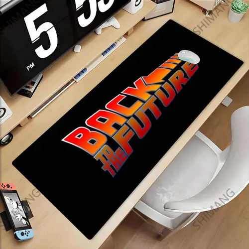 Imagen 2 del producto Alfombrilla grande para ratón de Regreso al futuro, alfombrilla para ratón de ordenador de 90x40cm, alfombrilla grande para teclado, alfombra para mesa de coche, alfombrillas grandes para escritorio, alfombras de goma