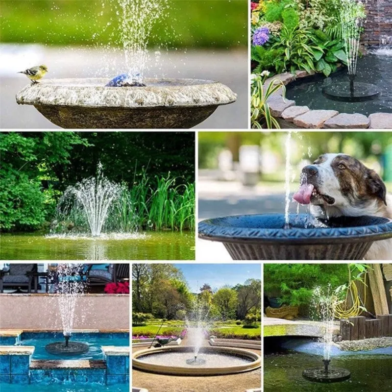 【TODAY-BUY】~@ Solar-Powered Floating Fountain for Outdoor Gardens - 18 cm in Diameter