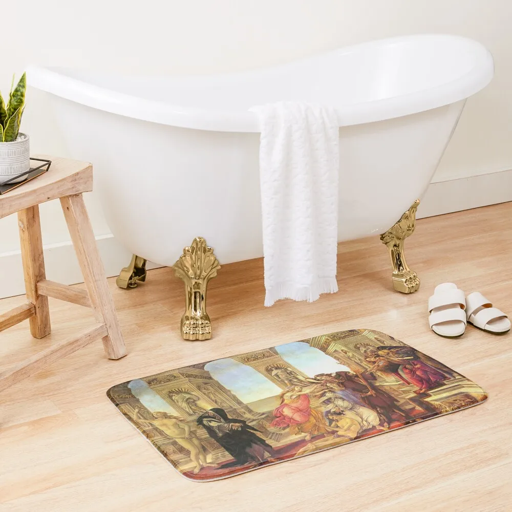 Calumny of Apelles - Botticelli - c1495 Bath Mat Bathroom Accessories Set For Bathroom Mat