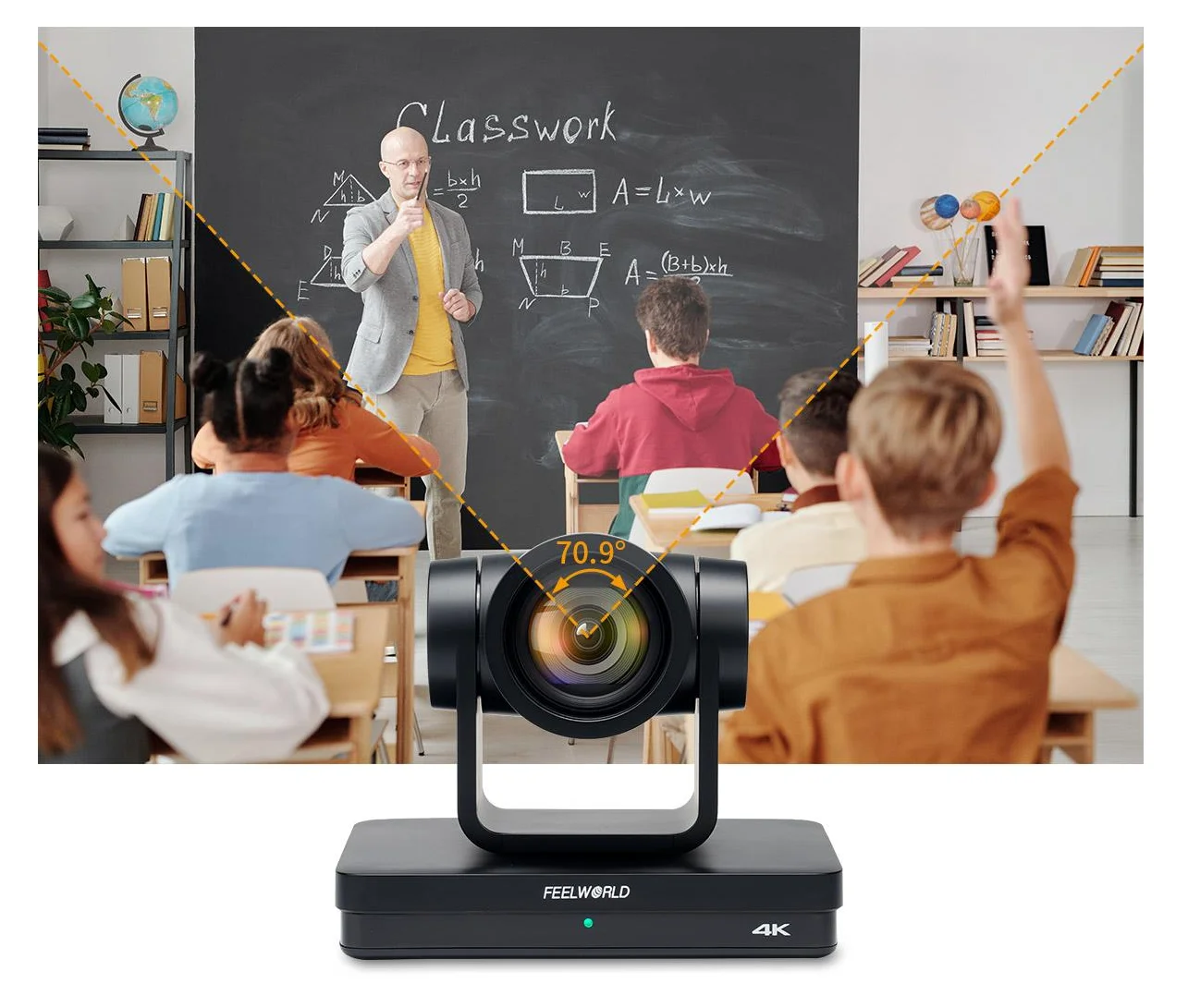 FEELWORLD UHD4K12X Camera Multiple Video Outputs USB PoE Support 12X Optical Zoom Autofocus SDI HDMI IP 4K@30FPS 4K PTZ Camera