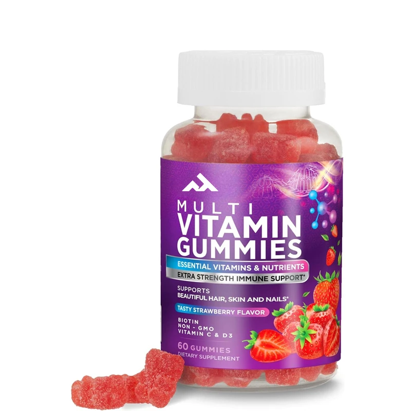 

Adult Gummy Multivitamin, Suitable for Both Men and Women - Immune Health Support, Containing Vitamin A C、D、E、B6、B12、 Zinc