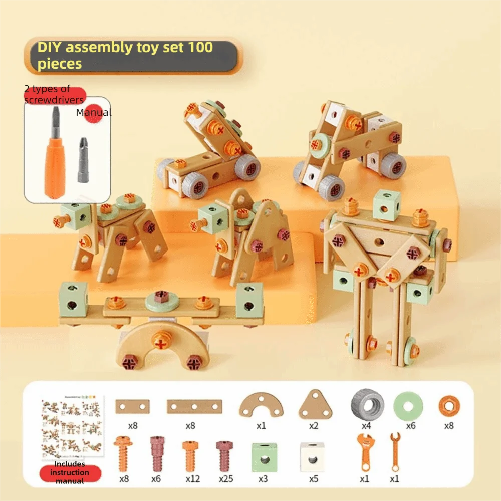 59/100/143 pezzi simulazione educativa per bambini cassetta degli attrezzi di manutenzione plastica Montessori apprendimento strumento in legno Playset kit fai da te