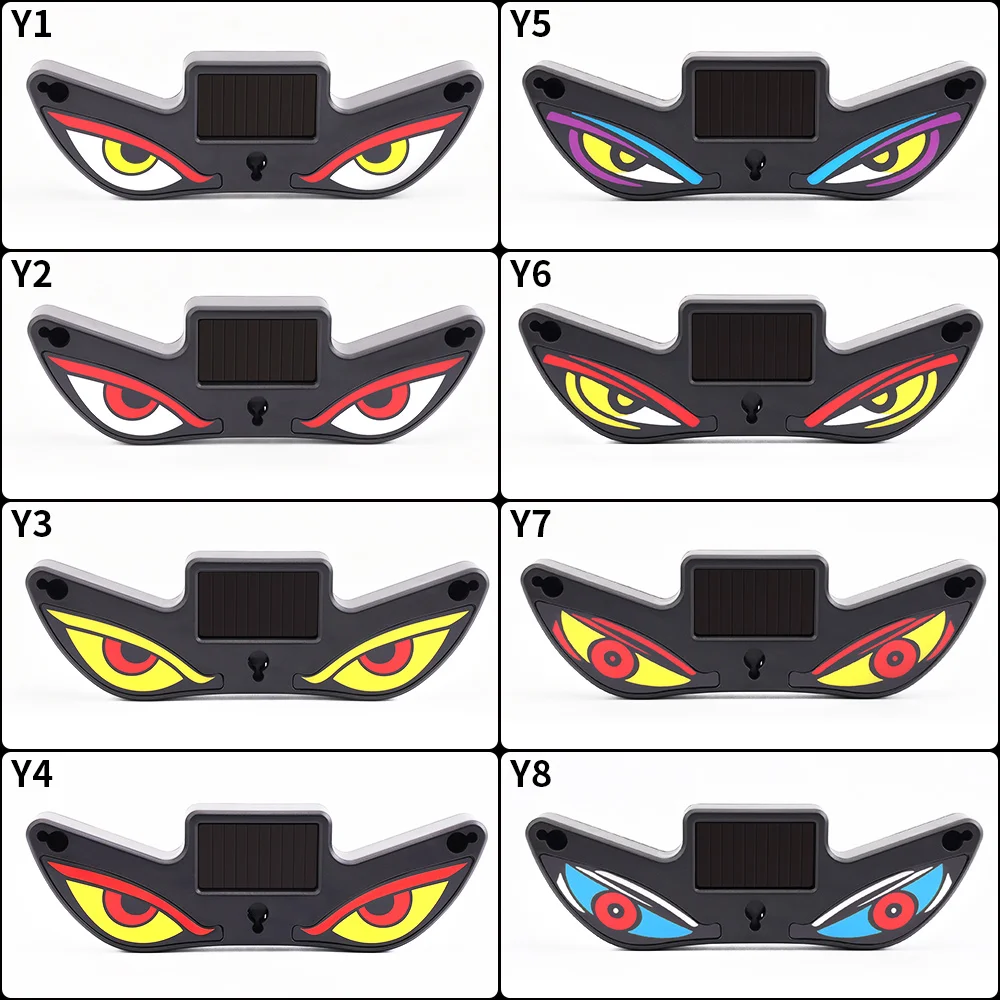 LED Dynamic Expression Neon Lights Car Ambient Devil Eye Light Rear Window Anti-Rear-End Warning Lighting Cool DEMON Decoration
