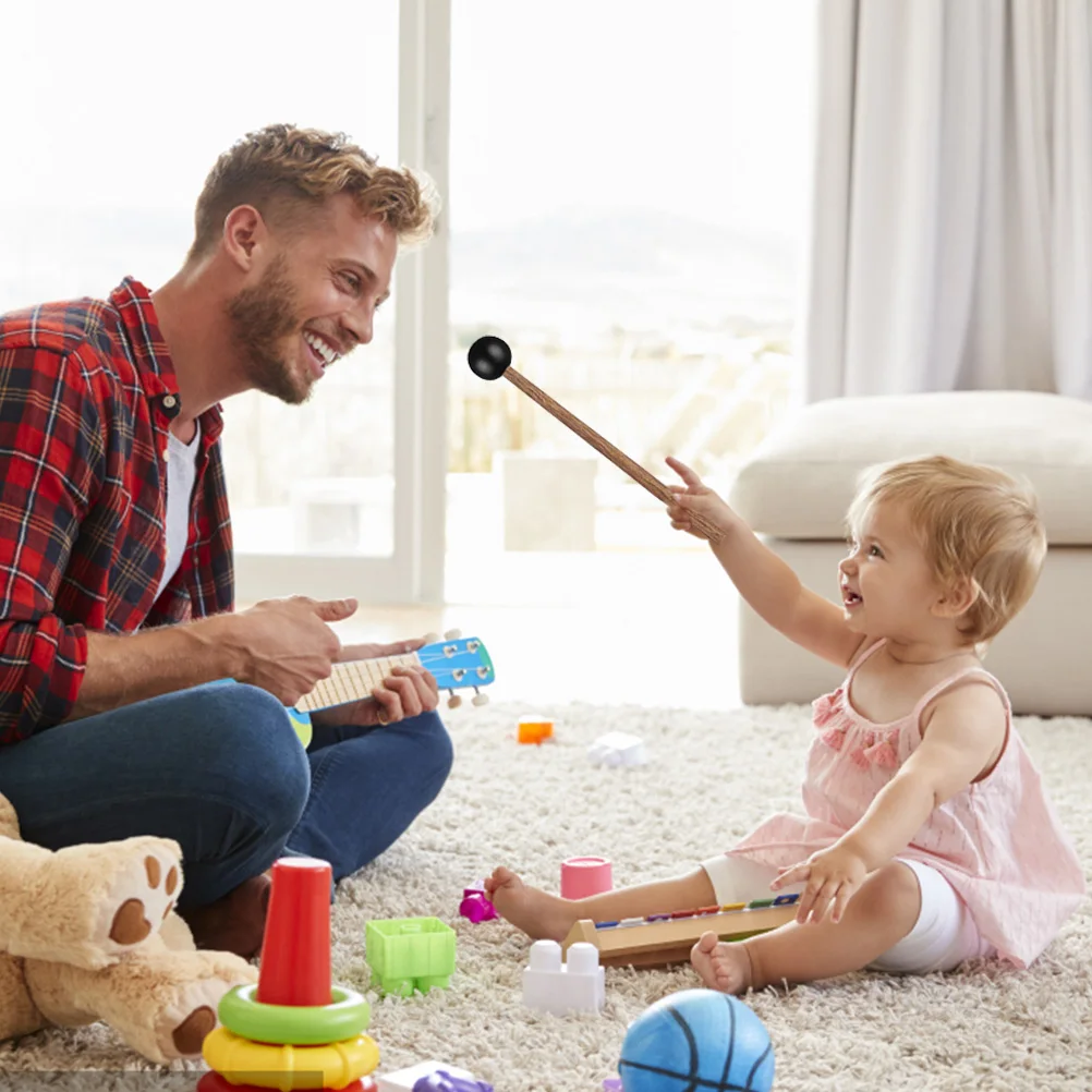 

4 Pcs Ethereal Drumstick Drumsticks Mallets for Percussion Accessories Wood Light Child Hand Drumming Bundle