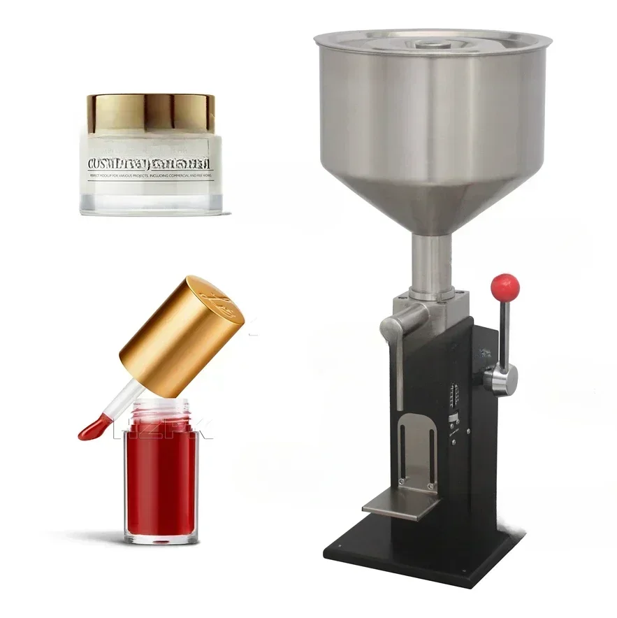 Manual Lip Gloss Filling Machine Small Hand Pressure Paste Filler for 5-50ml Bottles Hot Sales A03
